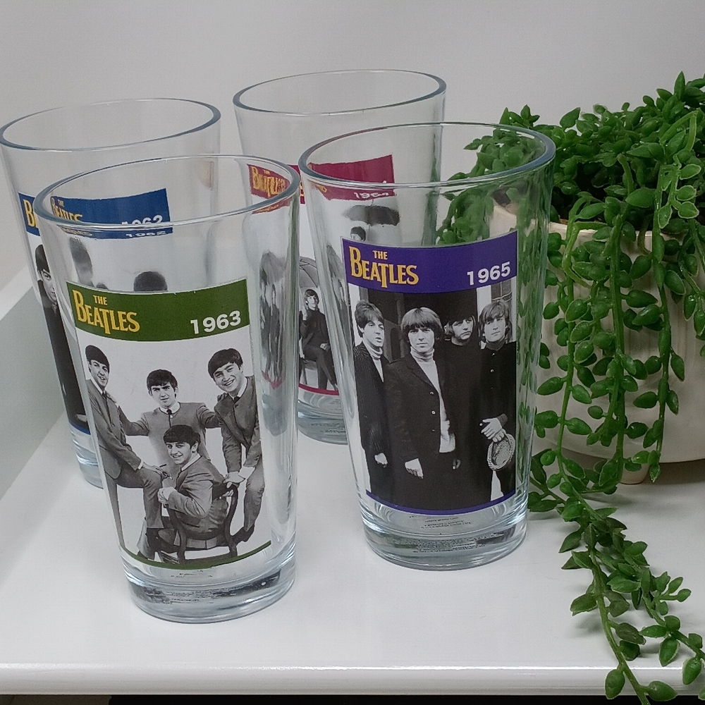 Set Of 4, 1962-63-64-65 Beatles Drinking Glasses. - Picture 4 of 6